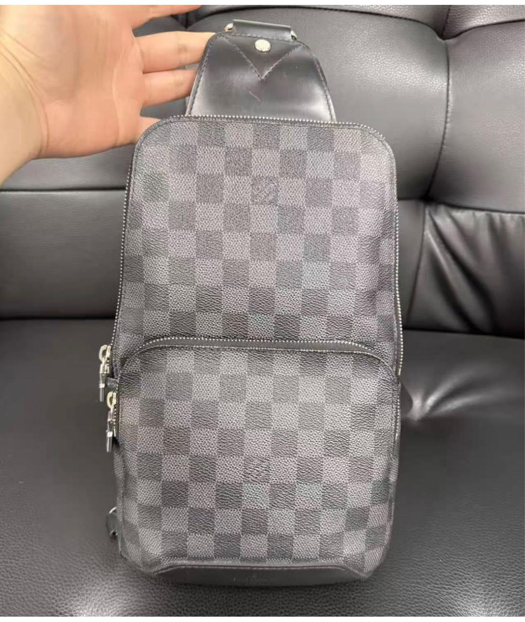 LOUIS VUITTON Черная сумка на плечо, фото 8