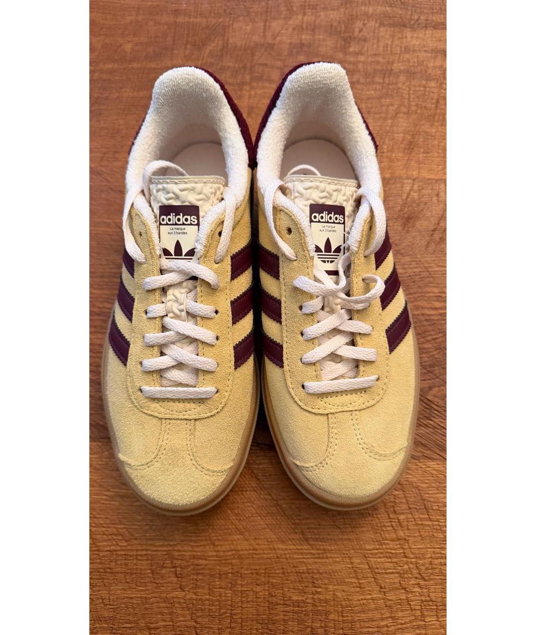 ADIDAS Горчичные замшевые кеды, фото 2