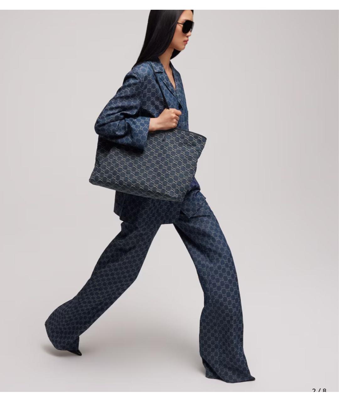 GUCCI Синяя сумка тоут, фото 2