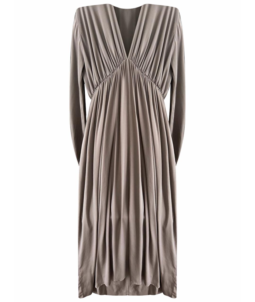 THE ROW Антрацитовое шелковое платье, фото 1