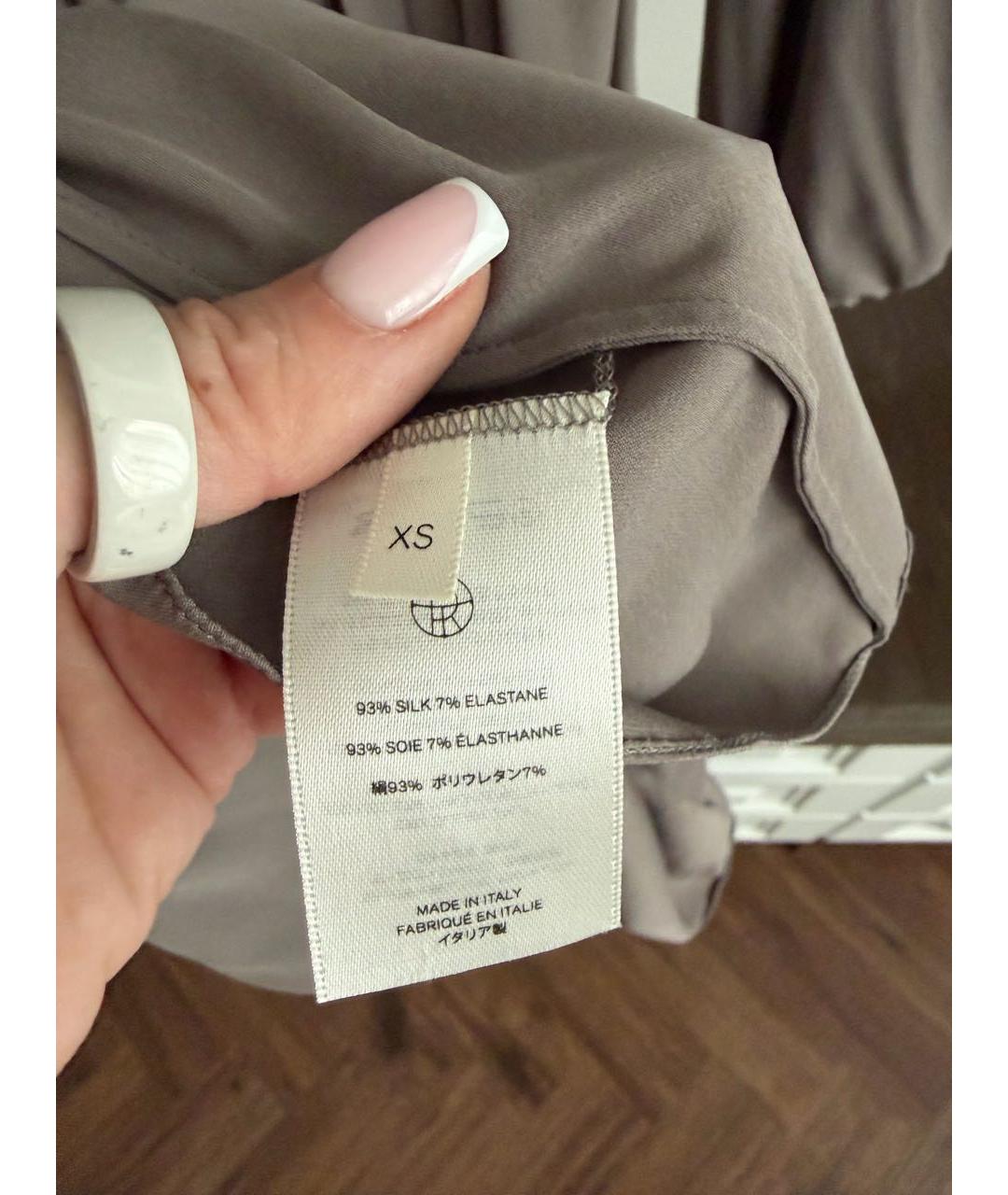 THE ROW Антрацитовое шелковое платье, фото 3