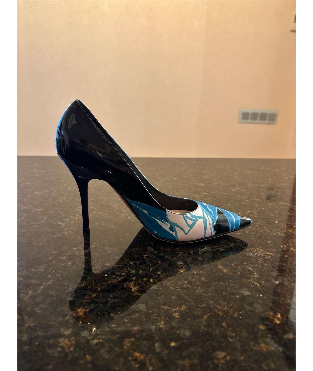 DIOR BEAUTY Темно-синие кожаные туфли, фото 5