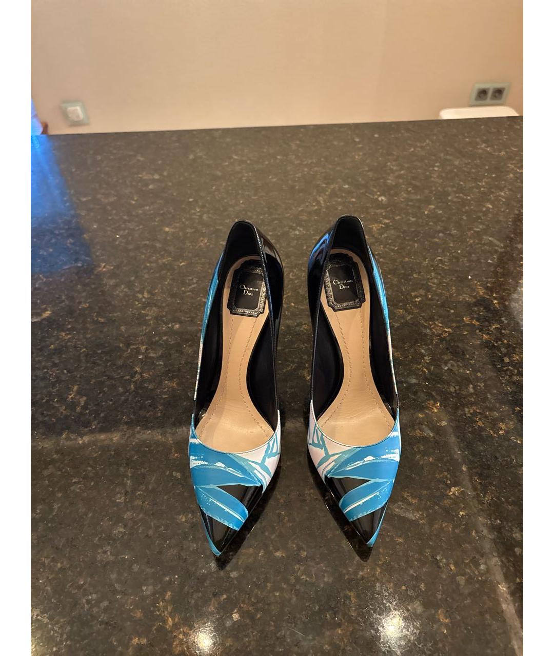 DIOR BEAUTY Темно-синие кожаные туфли, фото 2