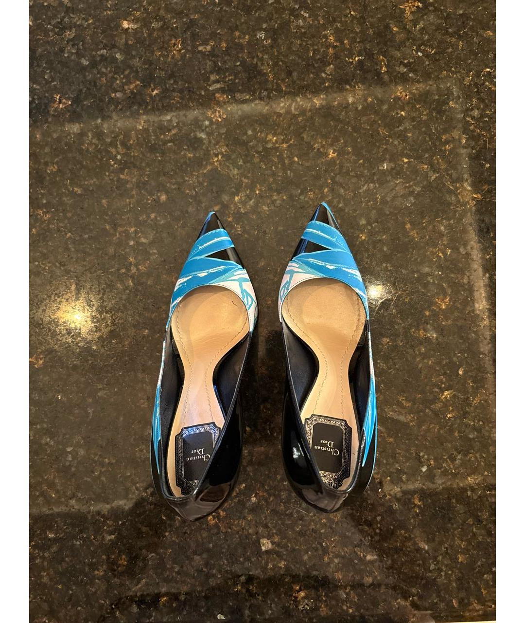 DIOR BEAUTY Темно-синие кожаные туфли, фото 3