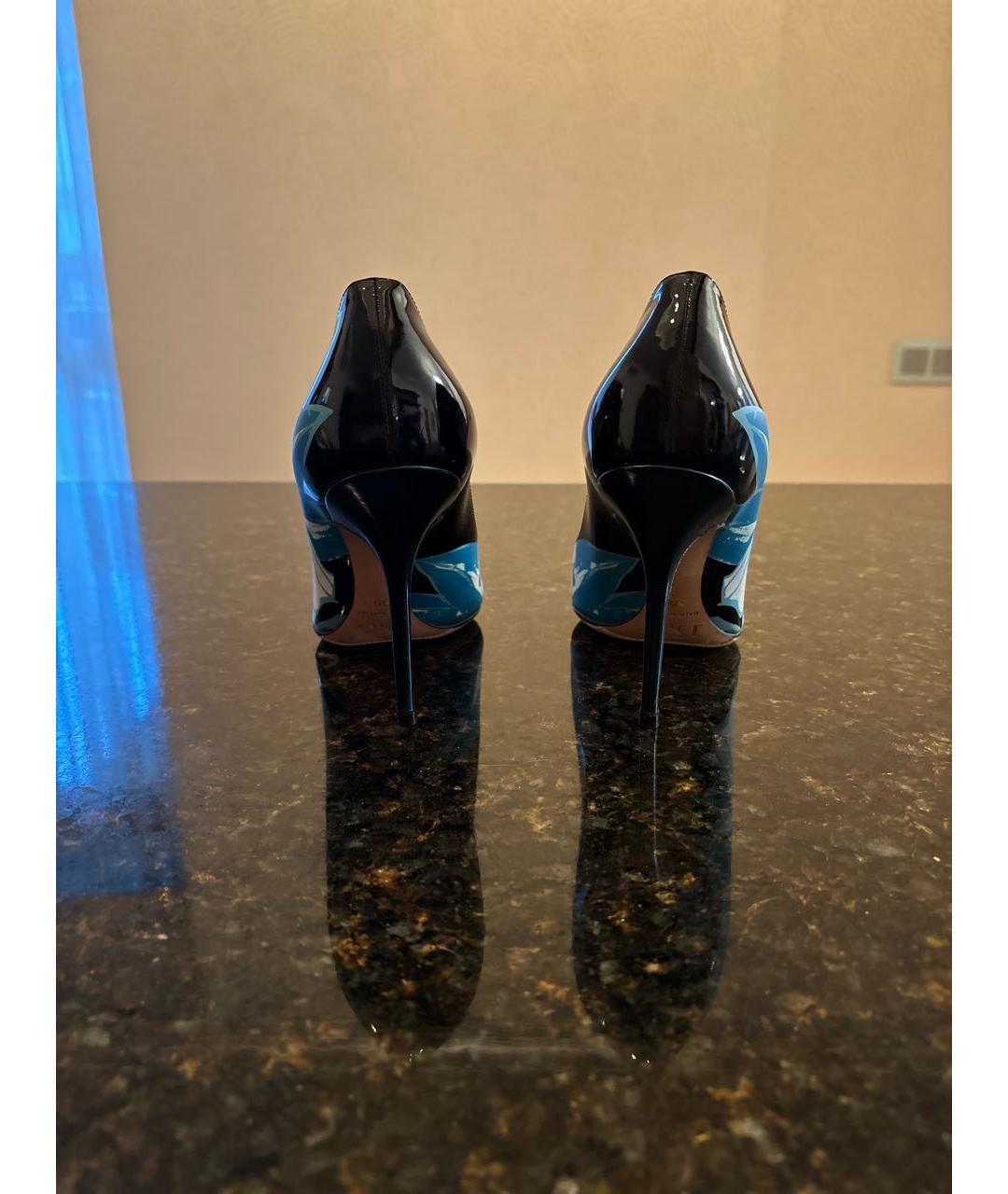 DIOR BEAUTY Темно-синие кожаные туфли, фото 4