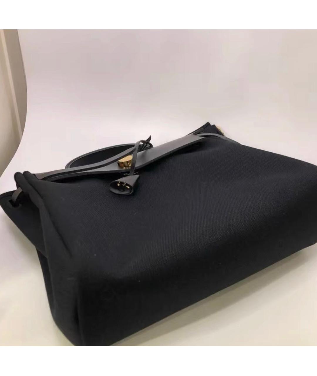 HERMES Черная тканевая сумка через плечо, фото 7