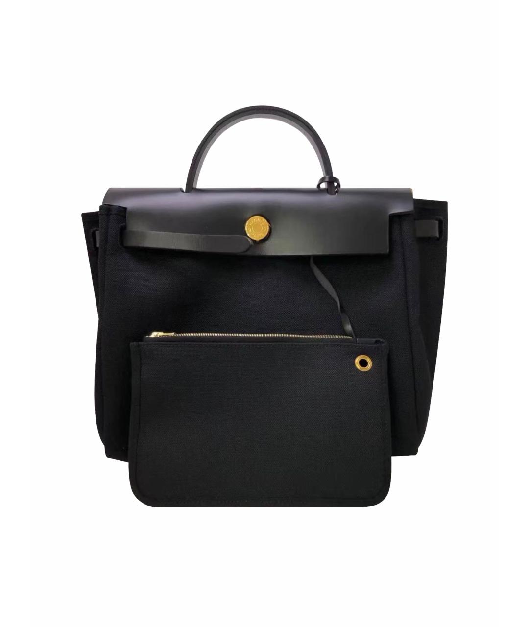 HERMES Черная тканевая сумка через плечо, фото 1