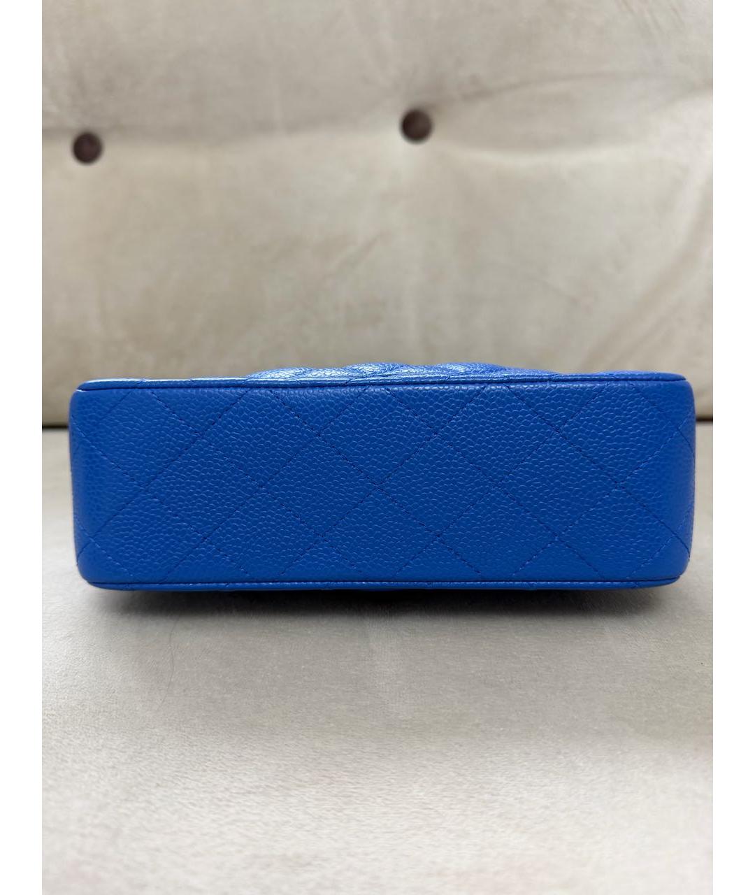 CHANEL Синяя кожаная сумка через плечо, фото 5