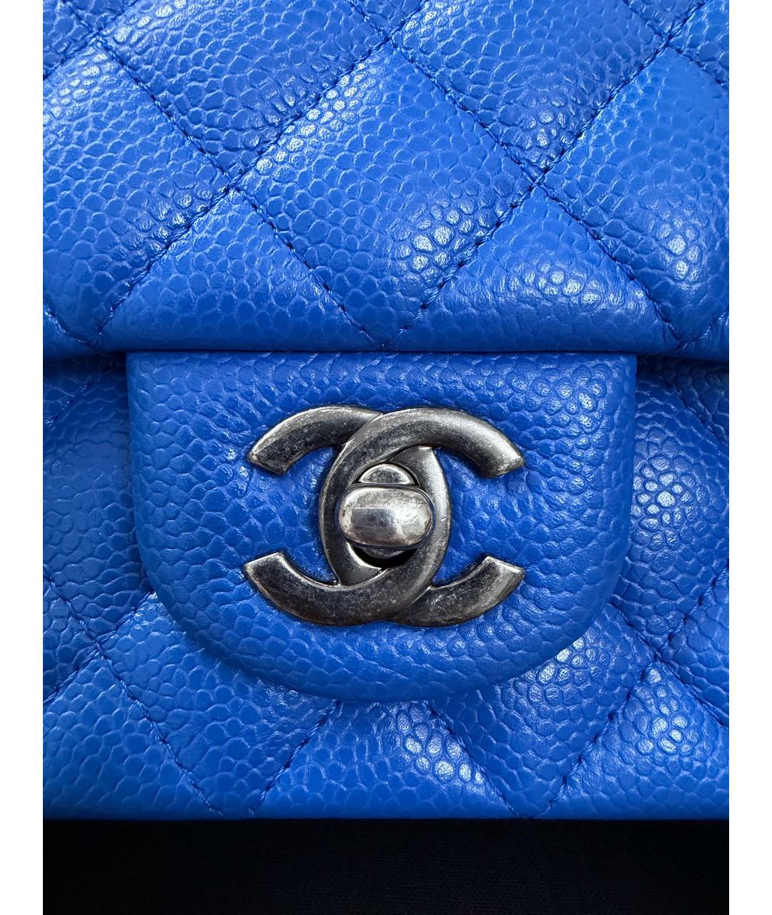 CHANEL Синяя кожаная сумка через плечо, фото 8