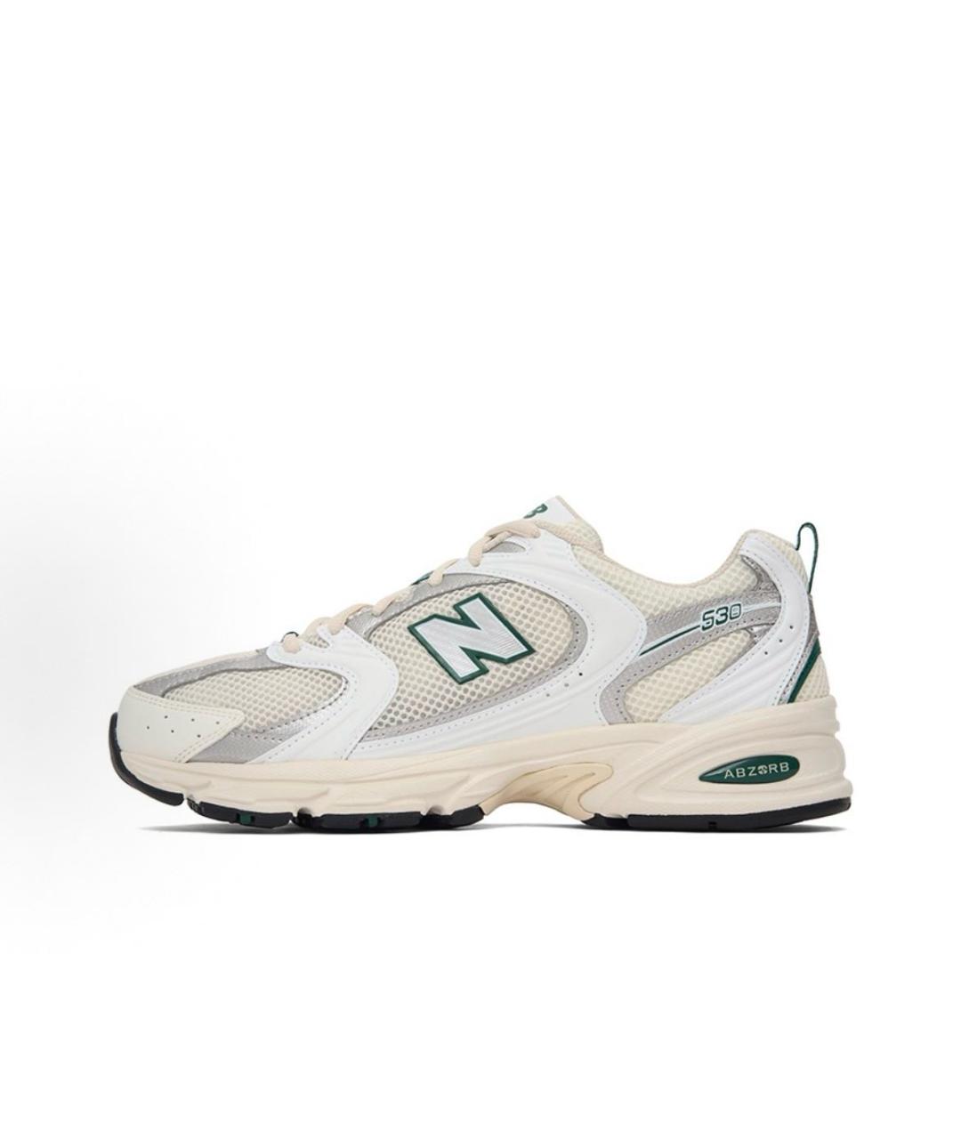 NEW BALANCE Бежевые кожаные кроссовки, фото 5