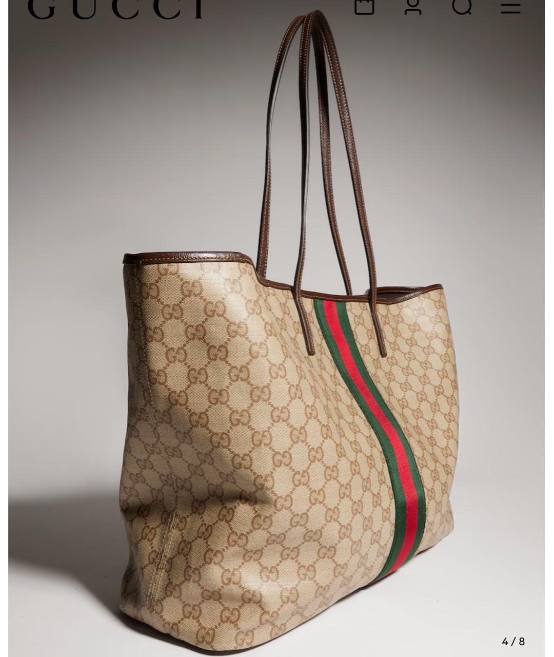 GUCCI Бежевая сумка тоут, фото 3