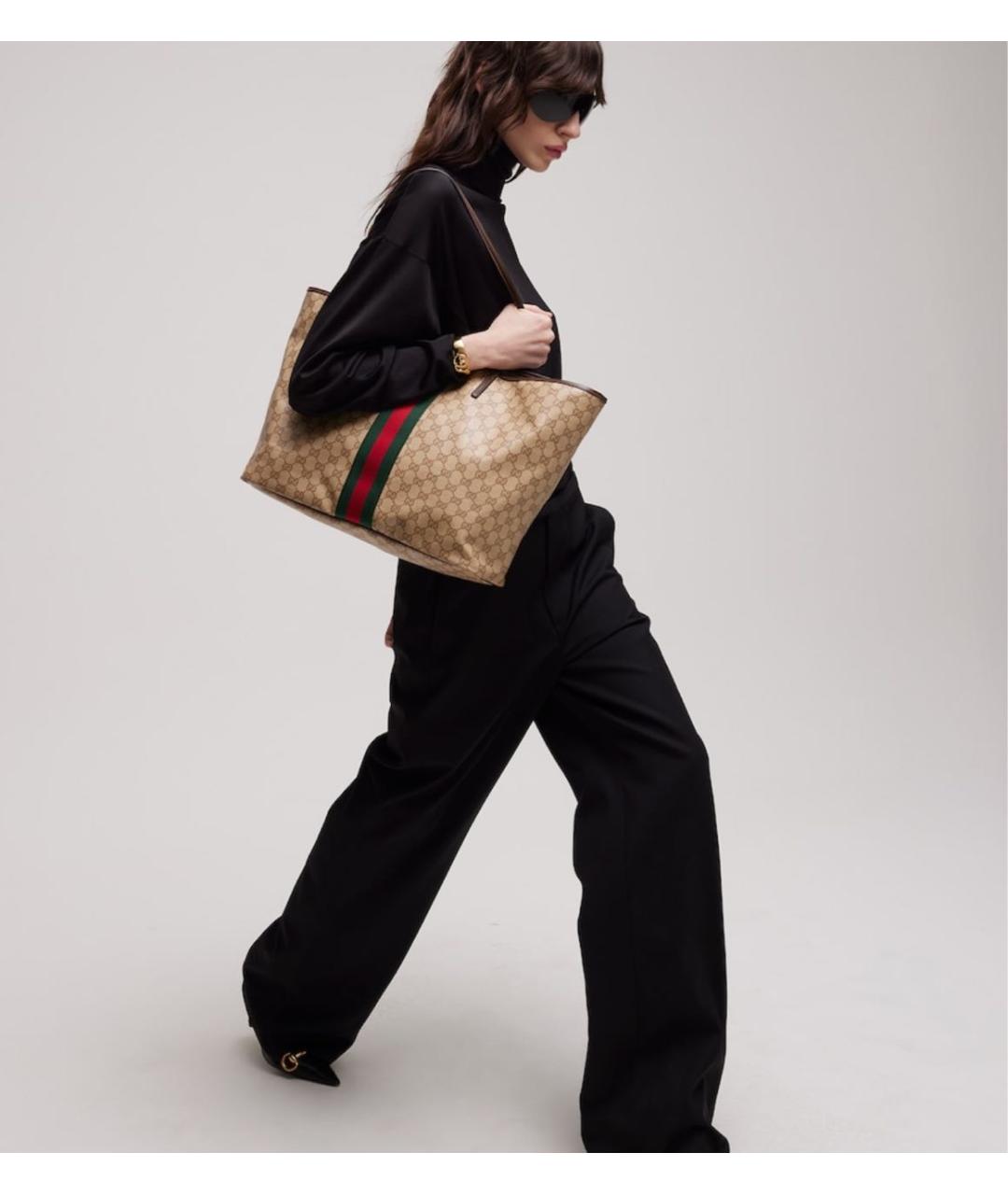 GUCCI Бежевая сумка тоут, фото 2