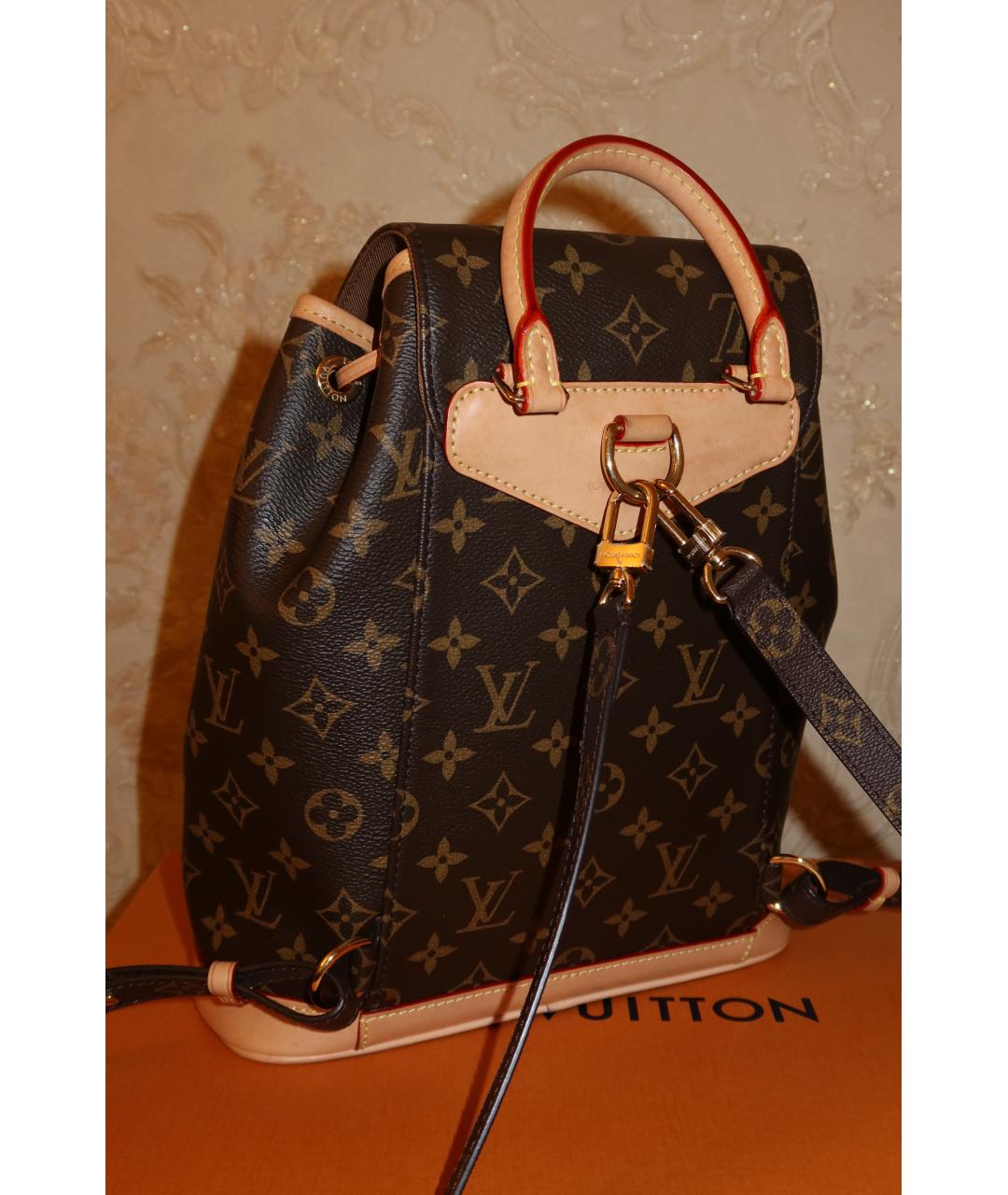 LOUIS VUITTON Коричневый рюкзак, фото 3