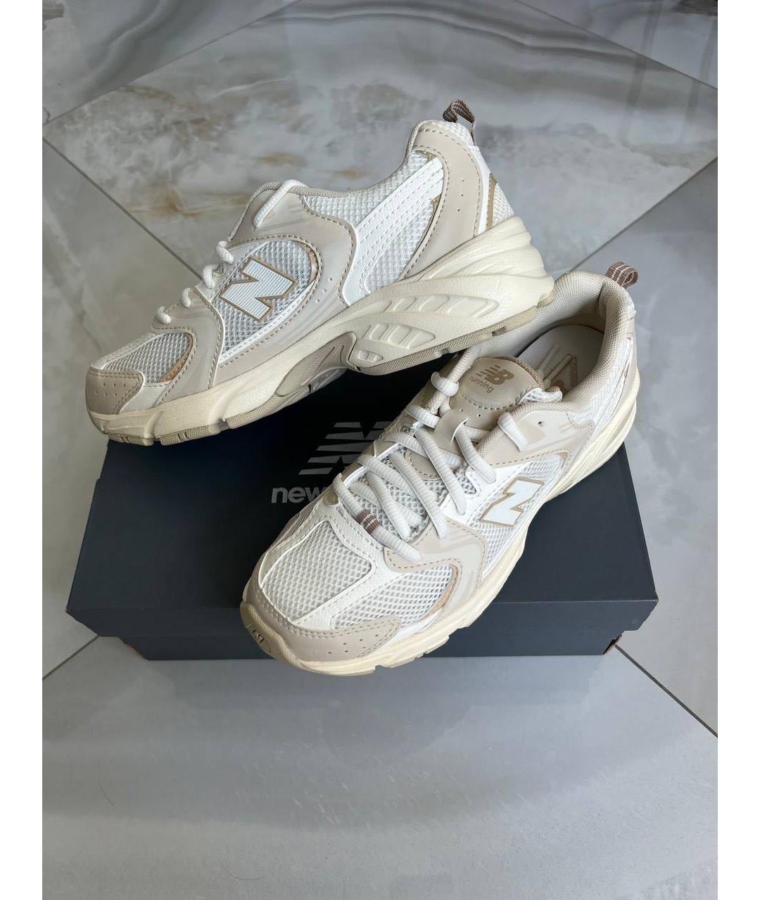 NEW BALANCE Бежевые кожаные кроссовки, фото 3