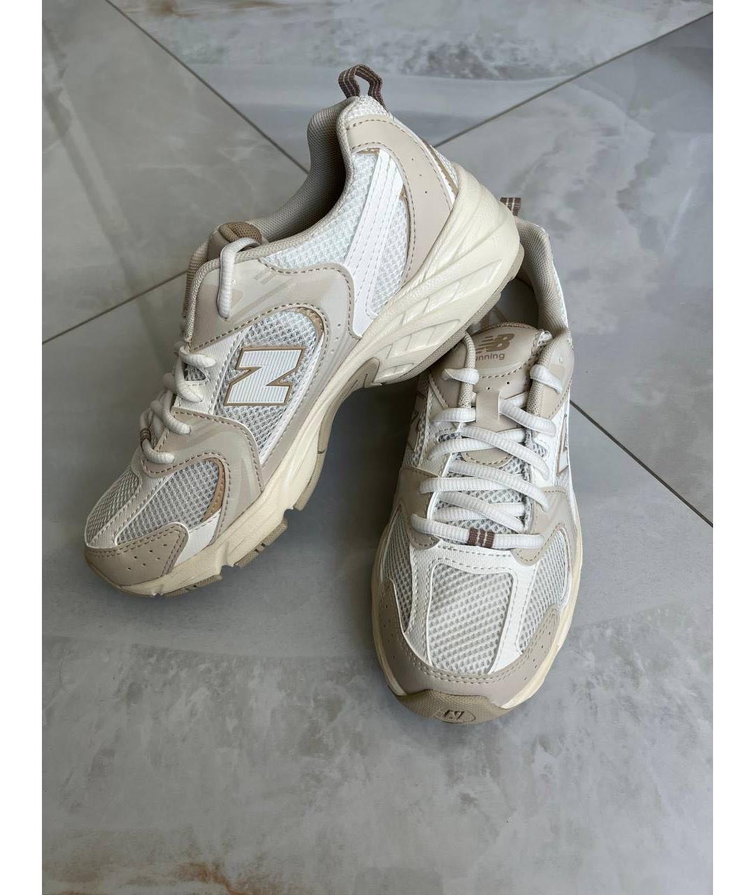 NEW BALANCE Бежевые кожаные кроссовки, фото 6