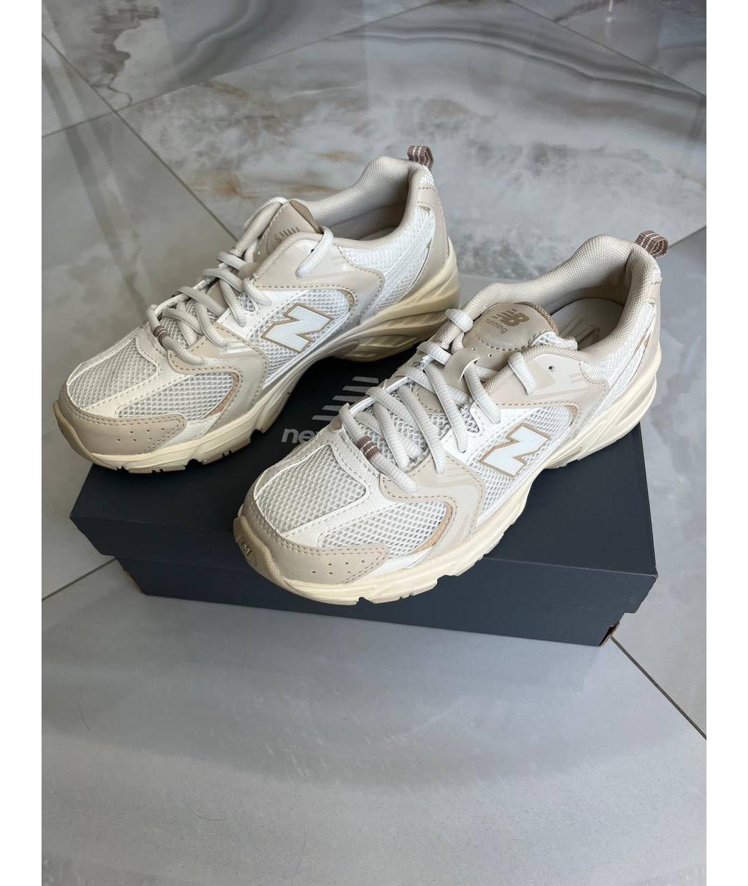 NEW BALANCE Бежевые кожаные кроссовки, фото 2