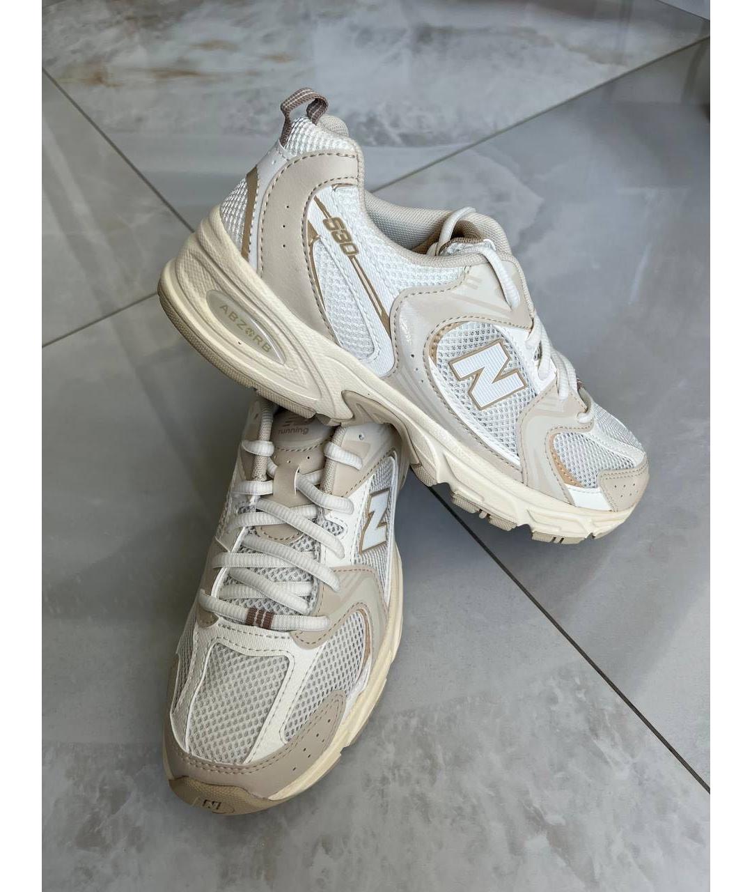 NEW BALANCE Бежевые кожаные кроссовки, фото 5