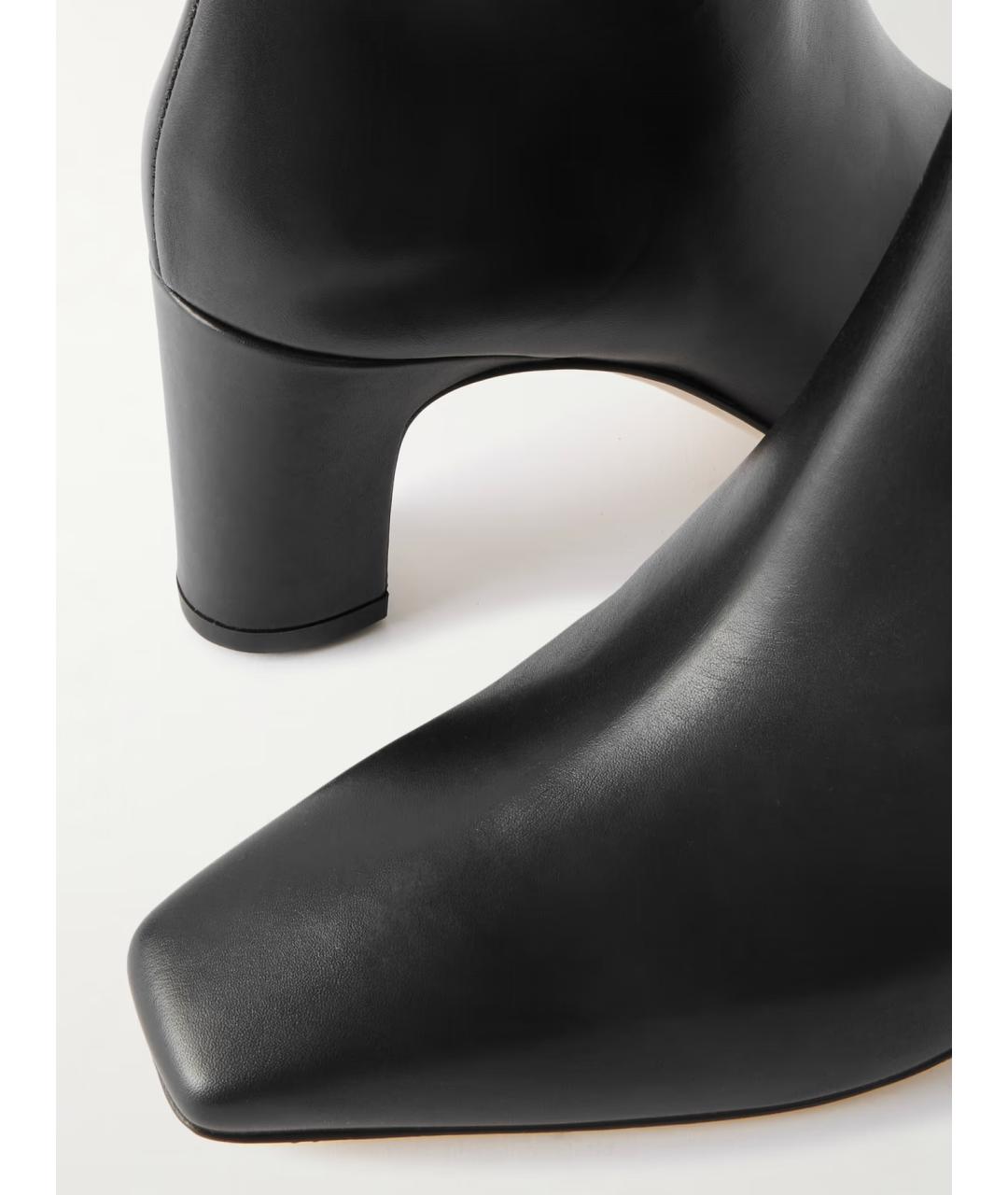 MANOLO BLAHNIK Черные кожаные ботильоны, фото 4