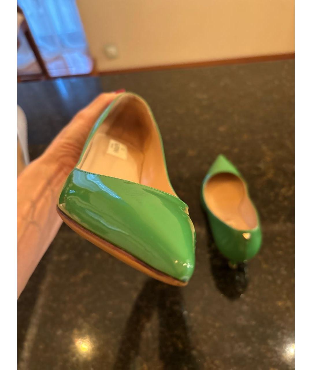 VALENTINO Зеленые туфли из лакированной кожи, фото 7