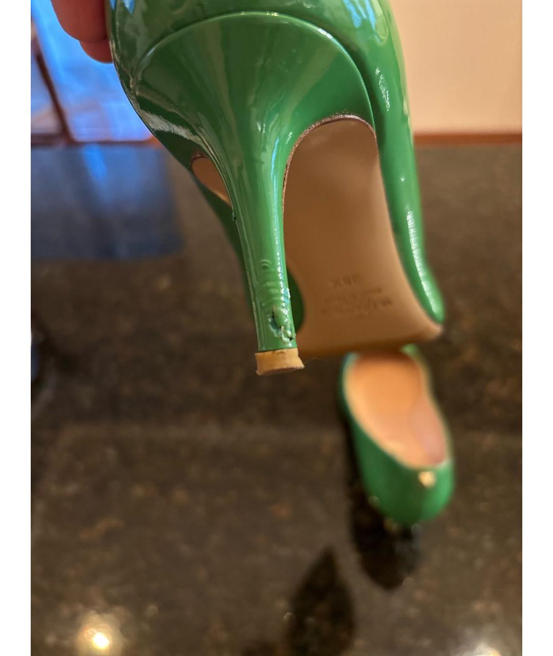 VALENTINO Зеленые туфли из лакированной кожи, фото 6