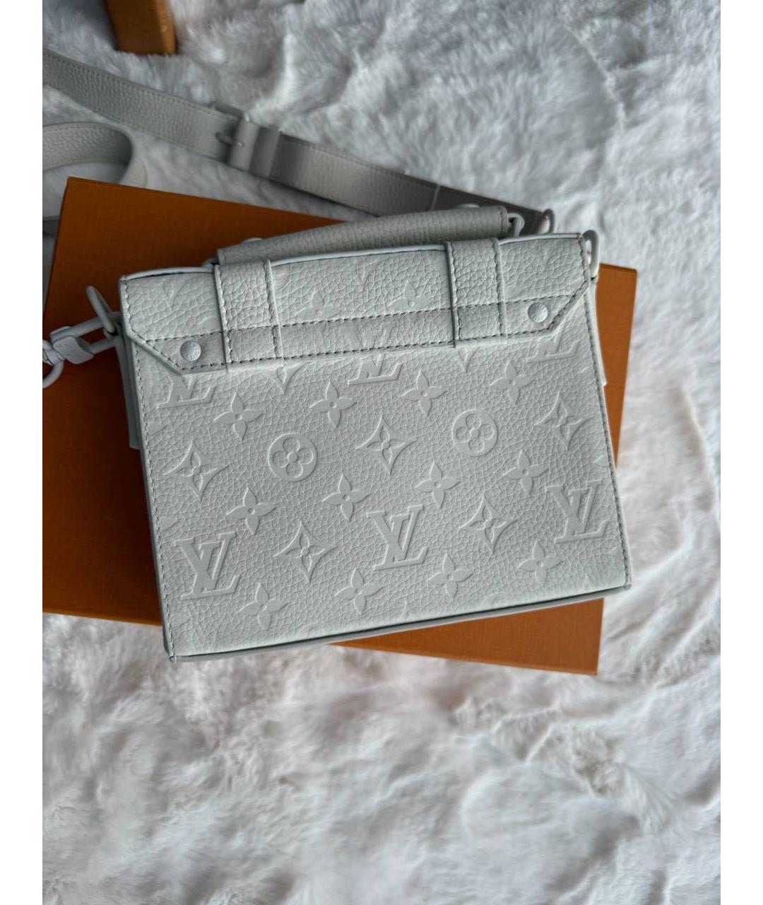 LOUIS VUITTON Белая кожаная сумка через плечо, фото 3