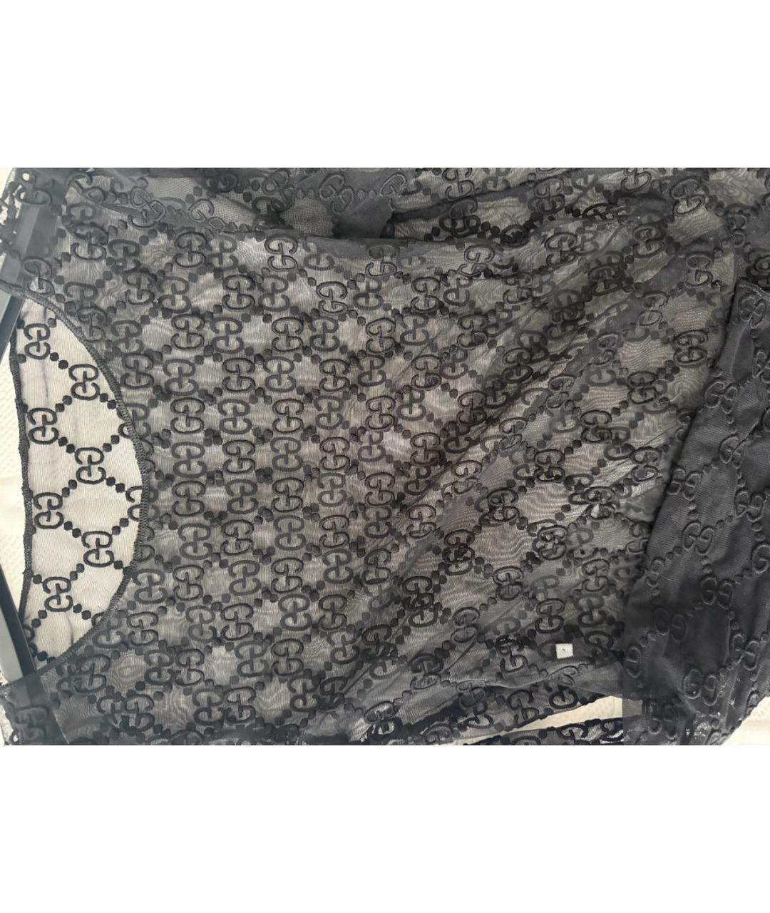 GUCCI Черная синтетическая блузы, фото 2