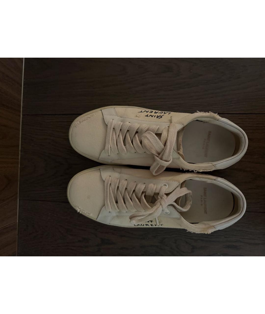 SAINT LAURENT Бежевые кеды, фото 6