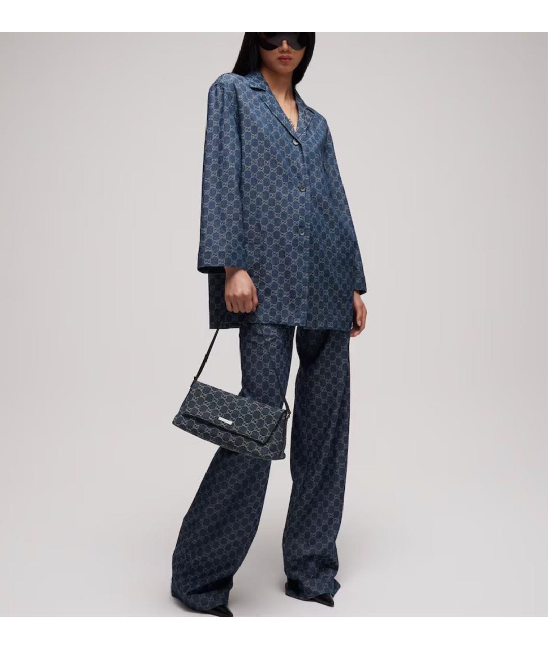 GUCCI Синяя сумка тоут, фото 2