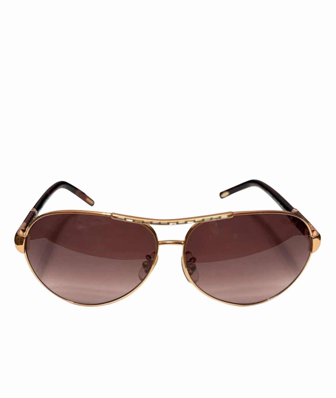 CHOPARD Коричневые пластиковые солнцезащитные очки, фото 1