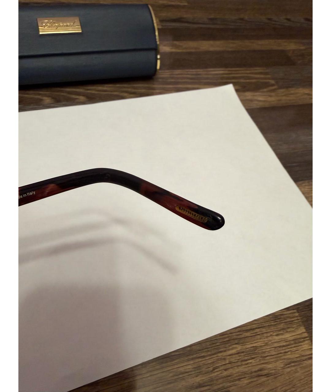 CHOPARD Коричневые пластиковые солнцезащитные очки, фото 6