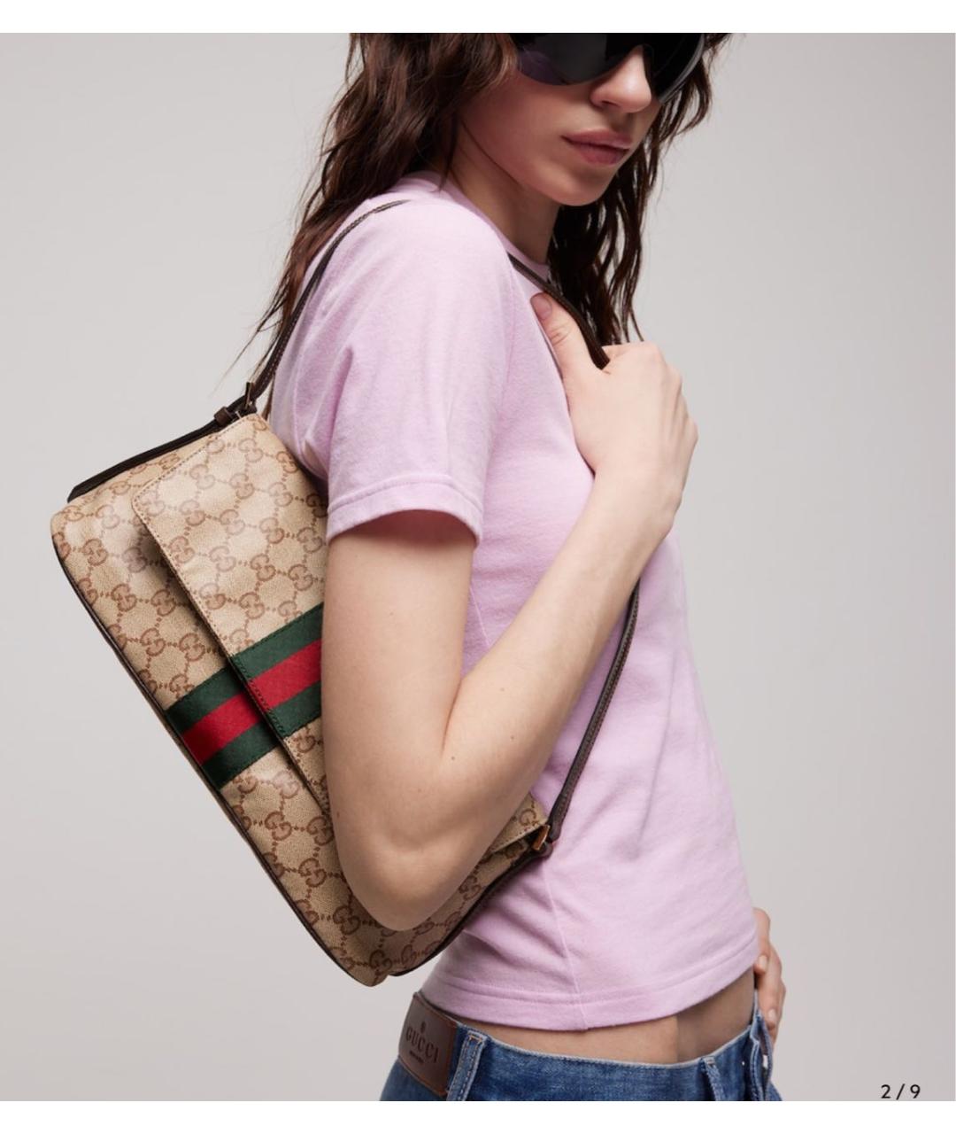 GUCCI Бежевая сумка тоут, фото 3