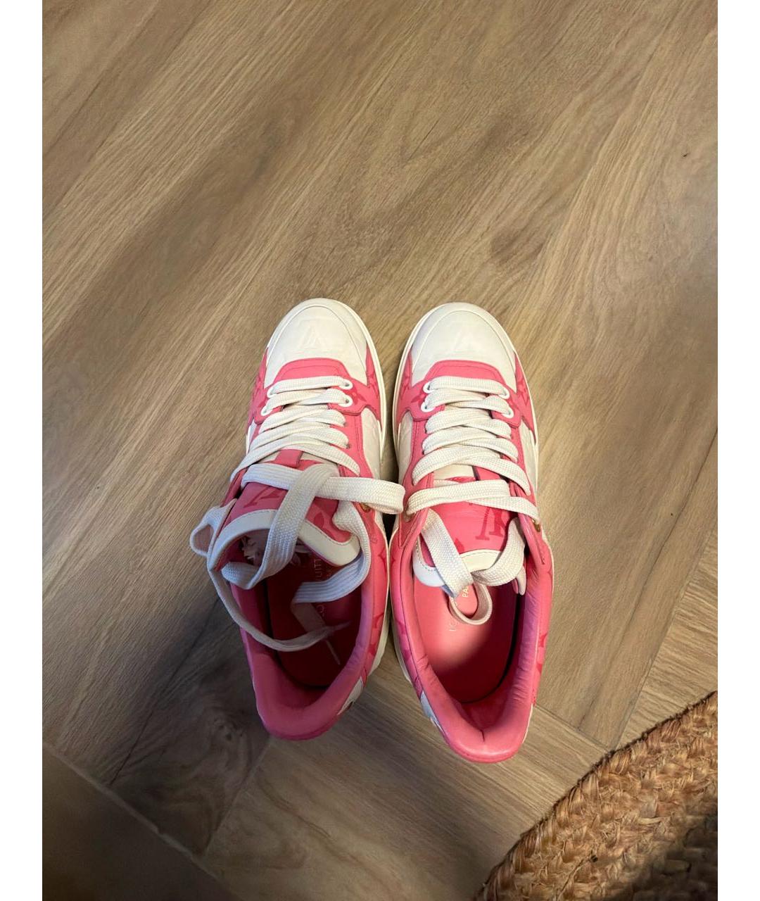 LOUIS VUITTON Белые кожаные кроссовки, фото 3