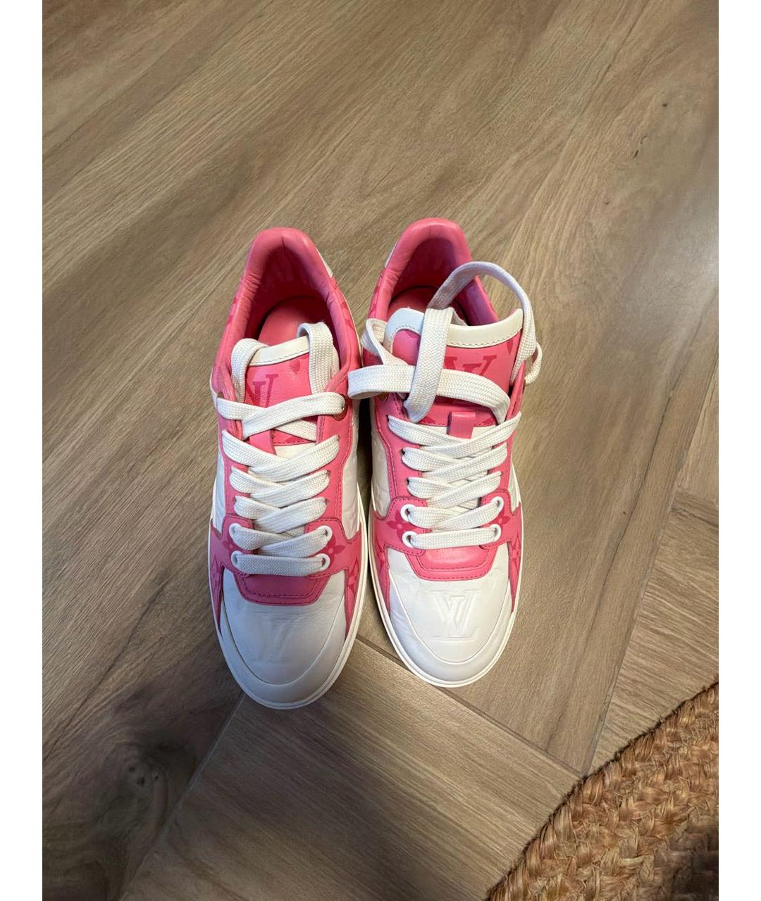 LOUIS VUITTON Белые кожаные кроссовки, фото 2