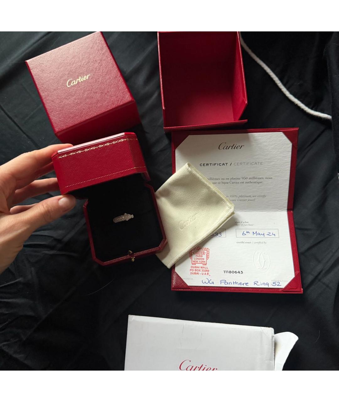 CARTIER Белое кольцо из белого золота, фото 6