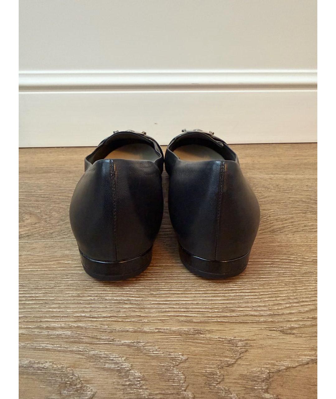 CHANEL Черные кожаные балетки, фото 4