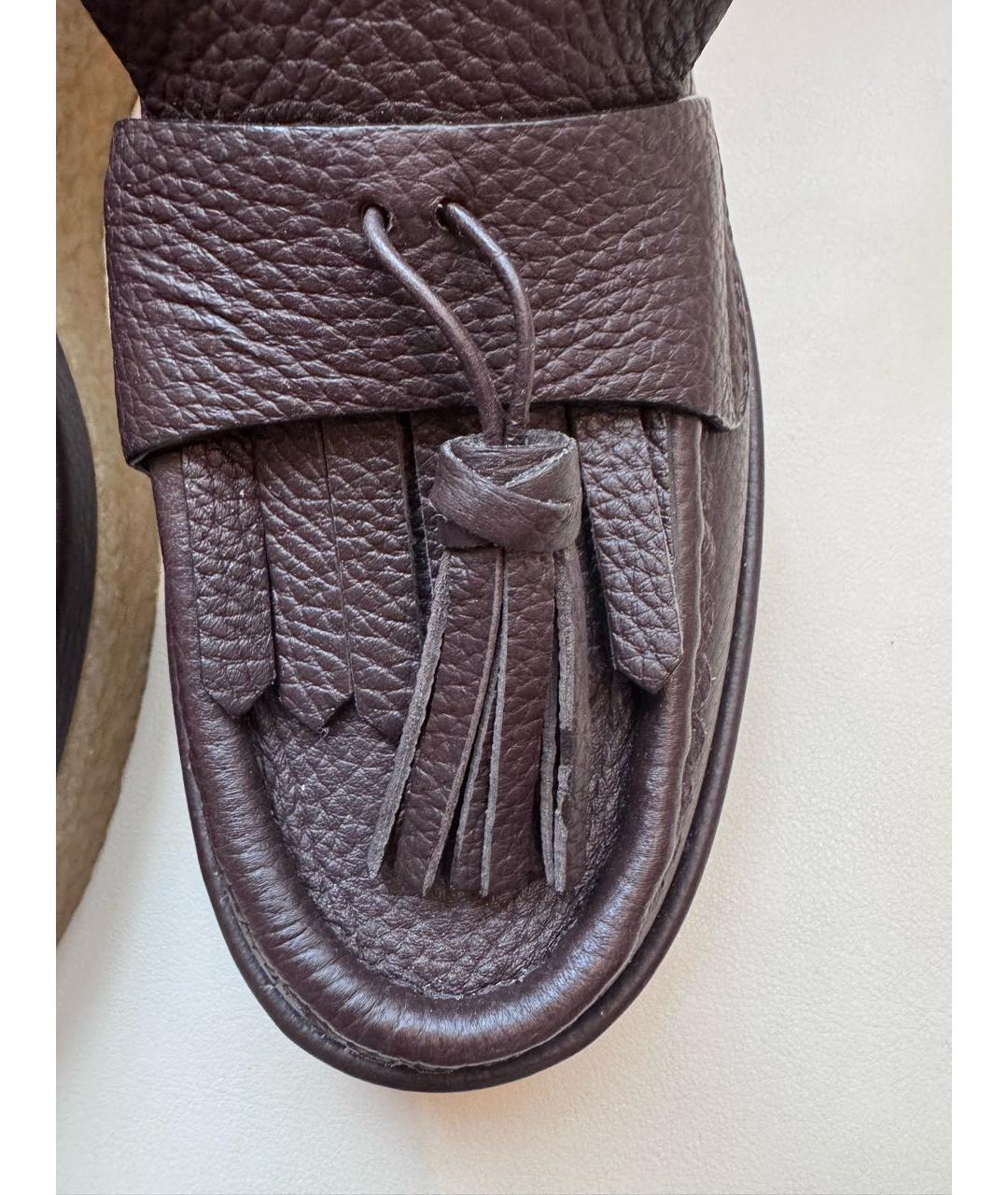 CHLOE Коричневые кожаные лоферы, фото 5