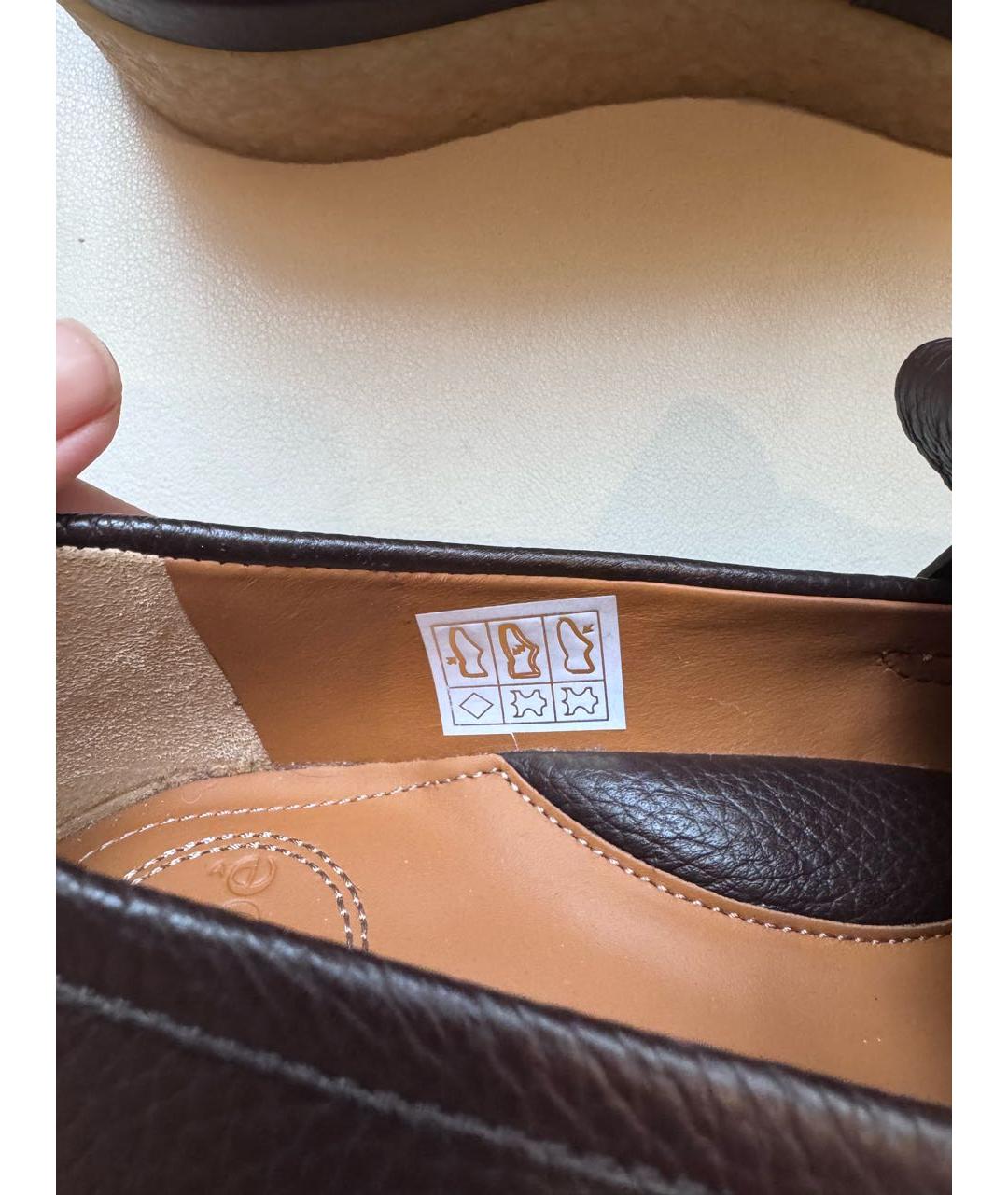 CHLOE Коричневые кожаные лоферы, фото 6