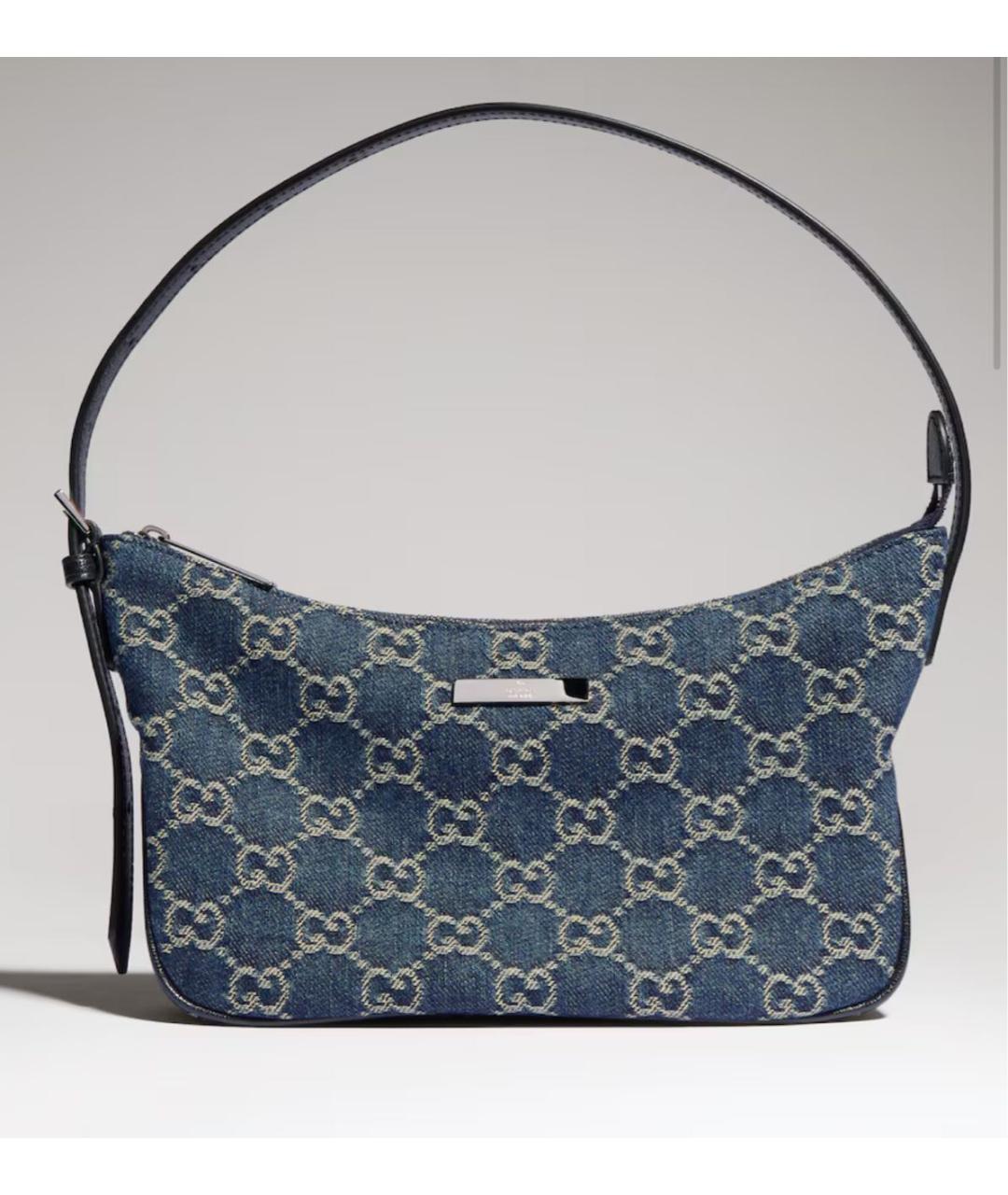 GUCCI Синяя сумка с короткими ручками, фото 4