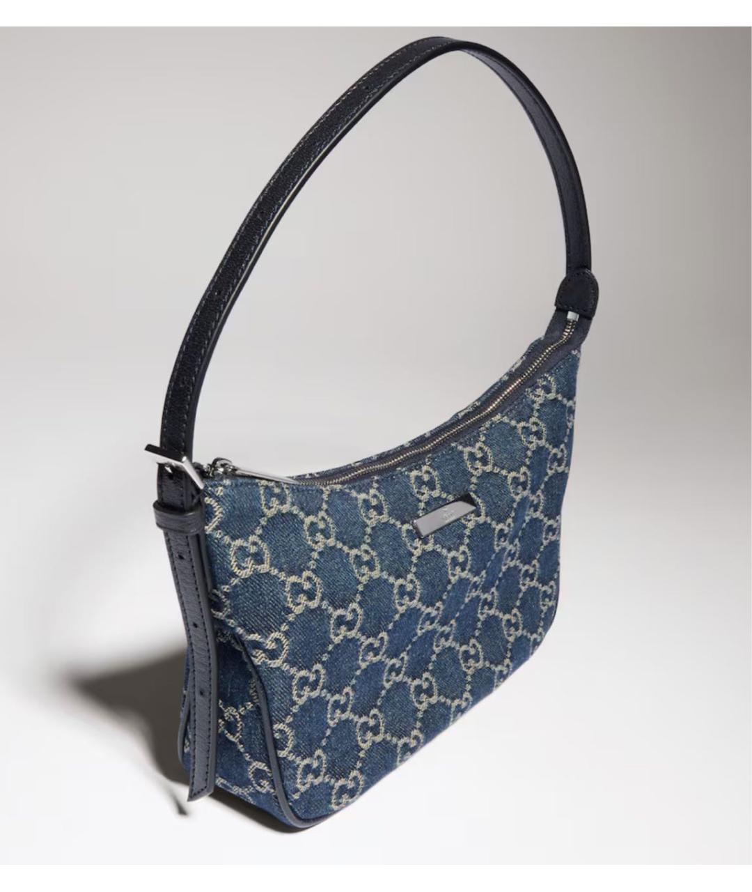 GUCCI Синяя сумка с короткими ручками, фото 2