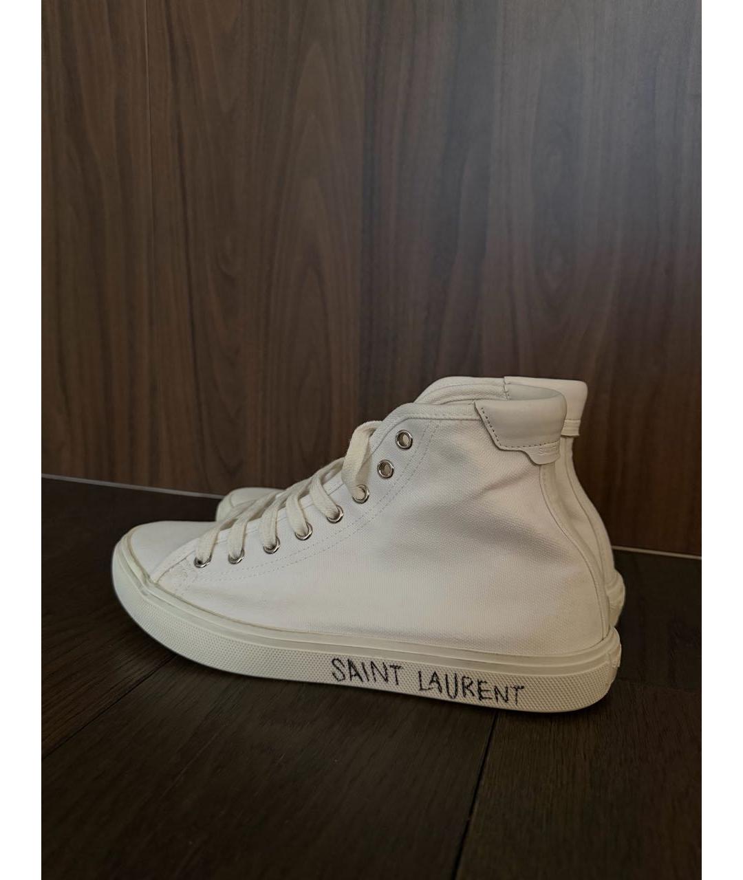 SAINT LAURENT Белые неопреновые кеды, фото 2