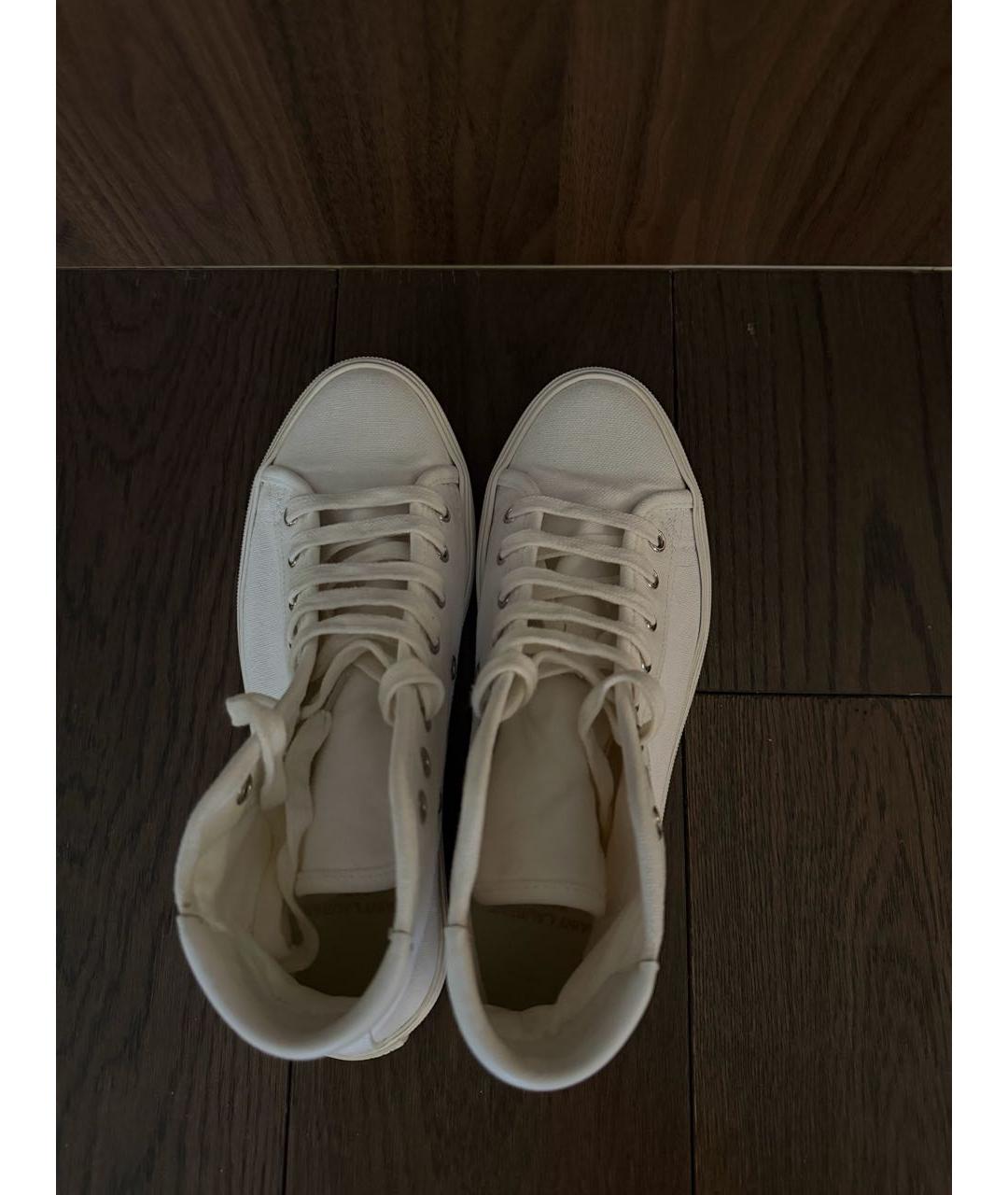 SAINT LAURENT Белые неопреновые кеды, фото 4