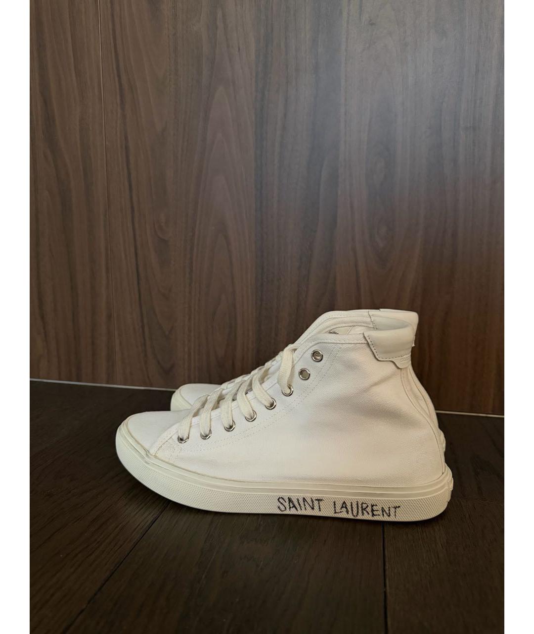 SAINT LAURENT Белые неопреновые кеды, фото 6