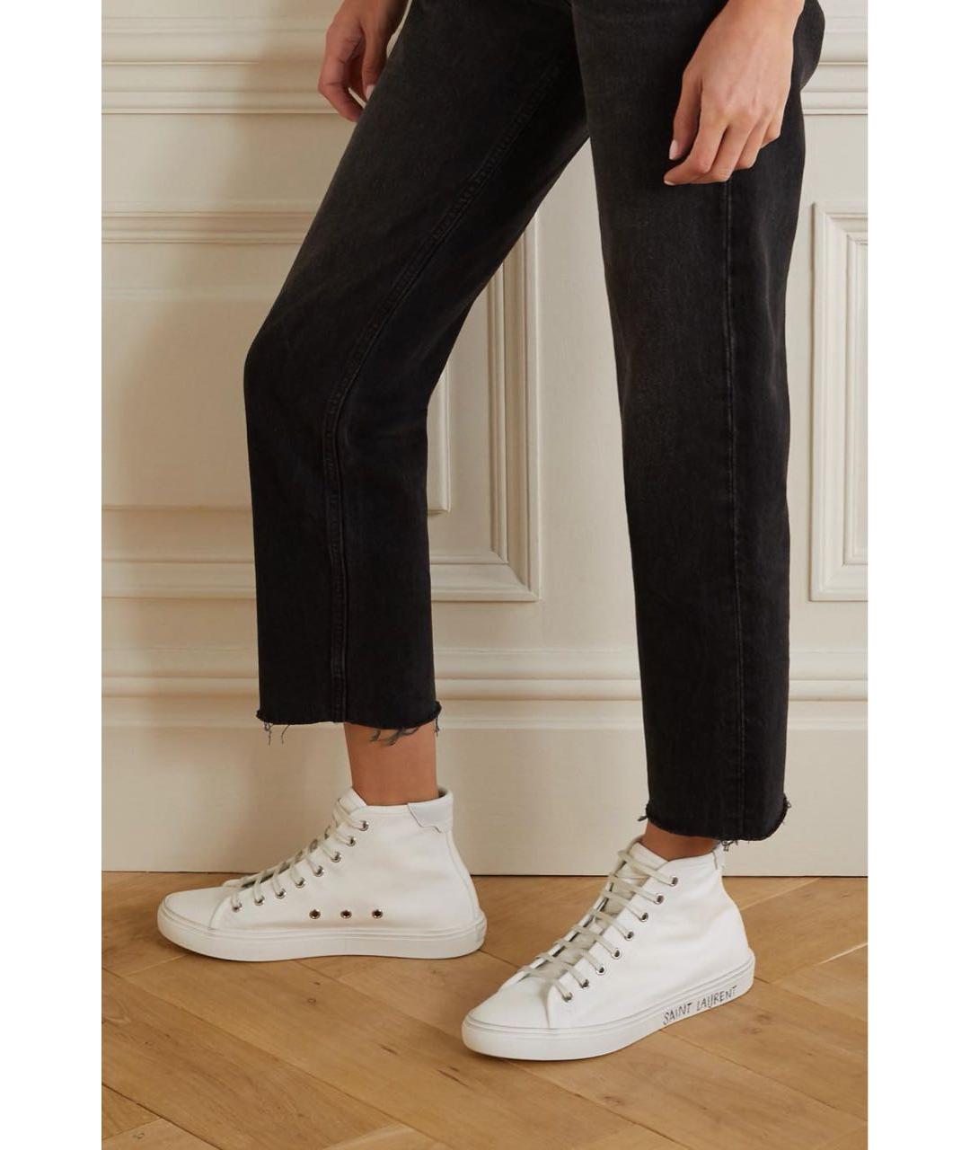 SAINT LAURENT Белые неопреновые кеды, фото 5