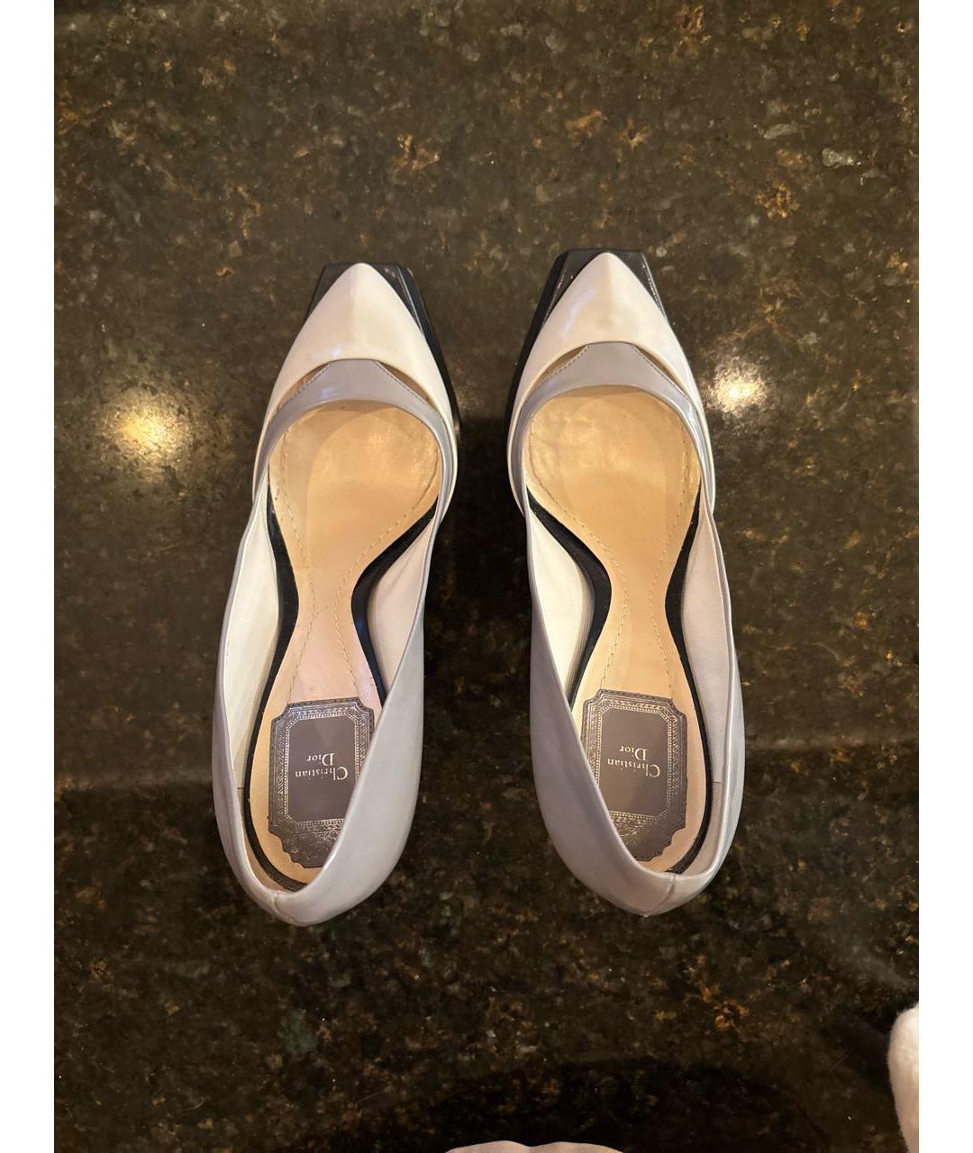 CHRISTIAN DIOR Серые кожаные туфли, фото 3