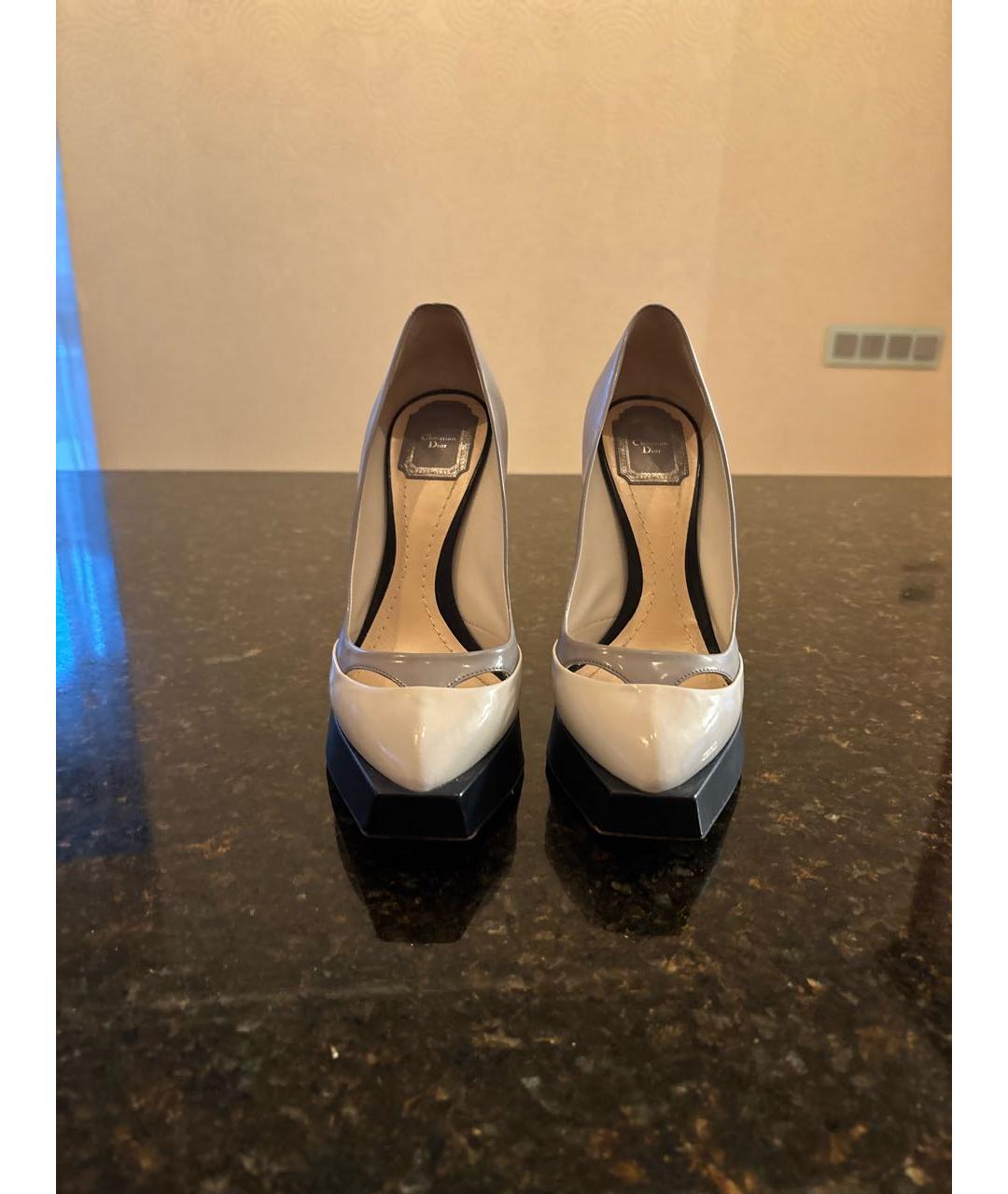 CHRISTIAN DIOR Серые кожаные туфли, фото 2