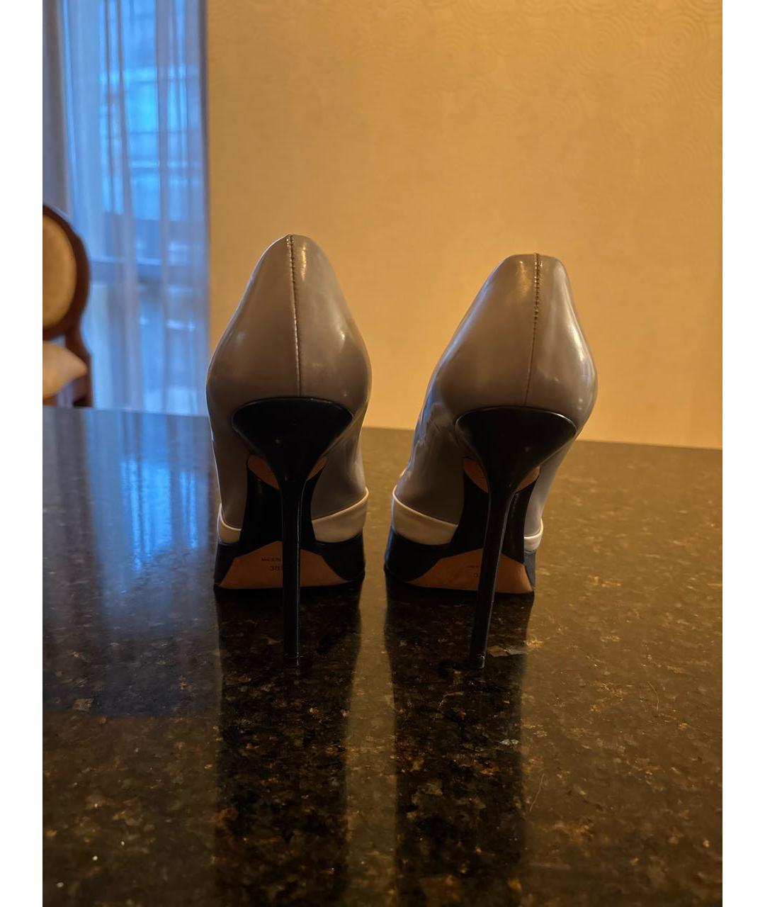 CHRISTIAN DIOR Серые кожаные туфли, фото 4