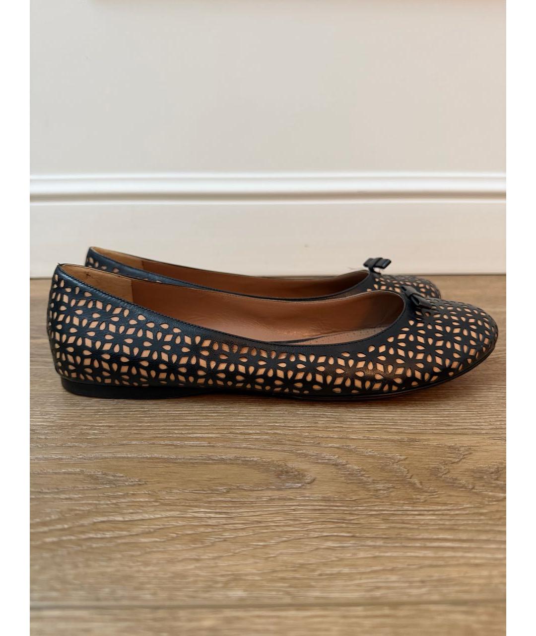 ALAIA Черные кожаные балетки, фото 8