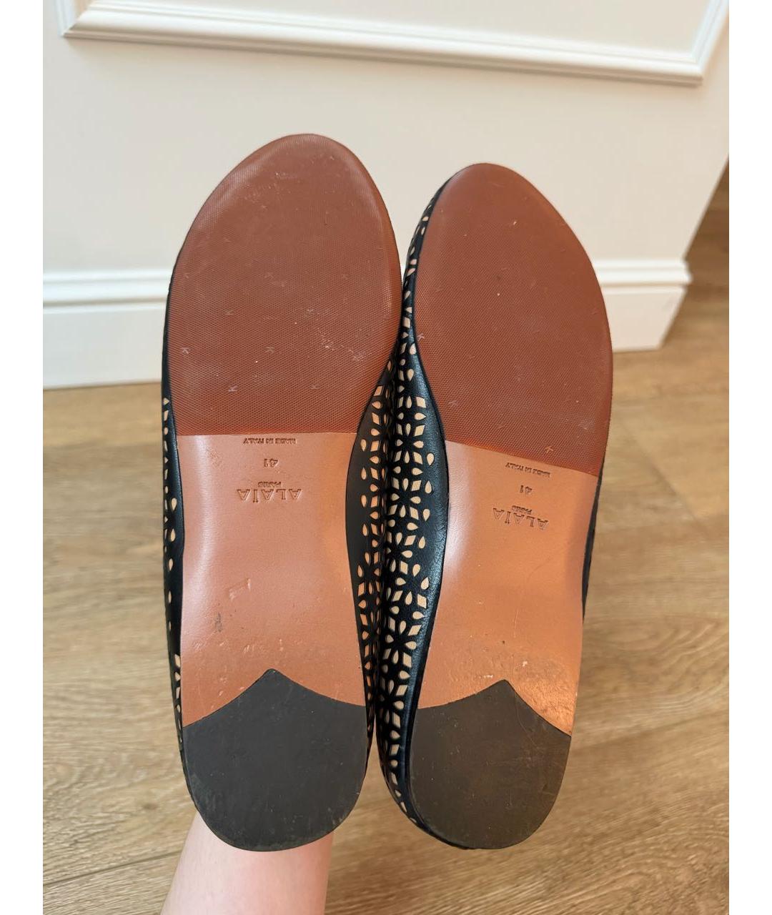 ALAIA Черные кожаные балетки, фото 5