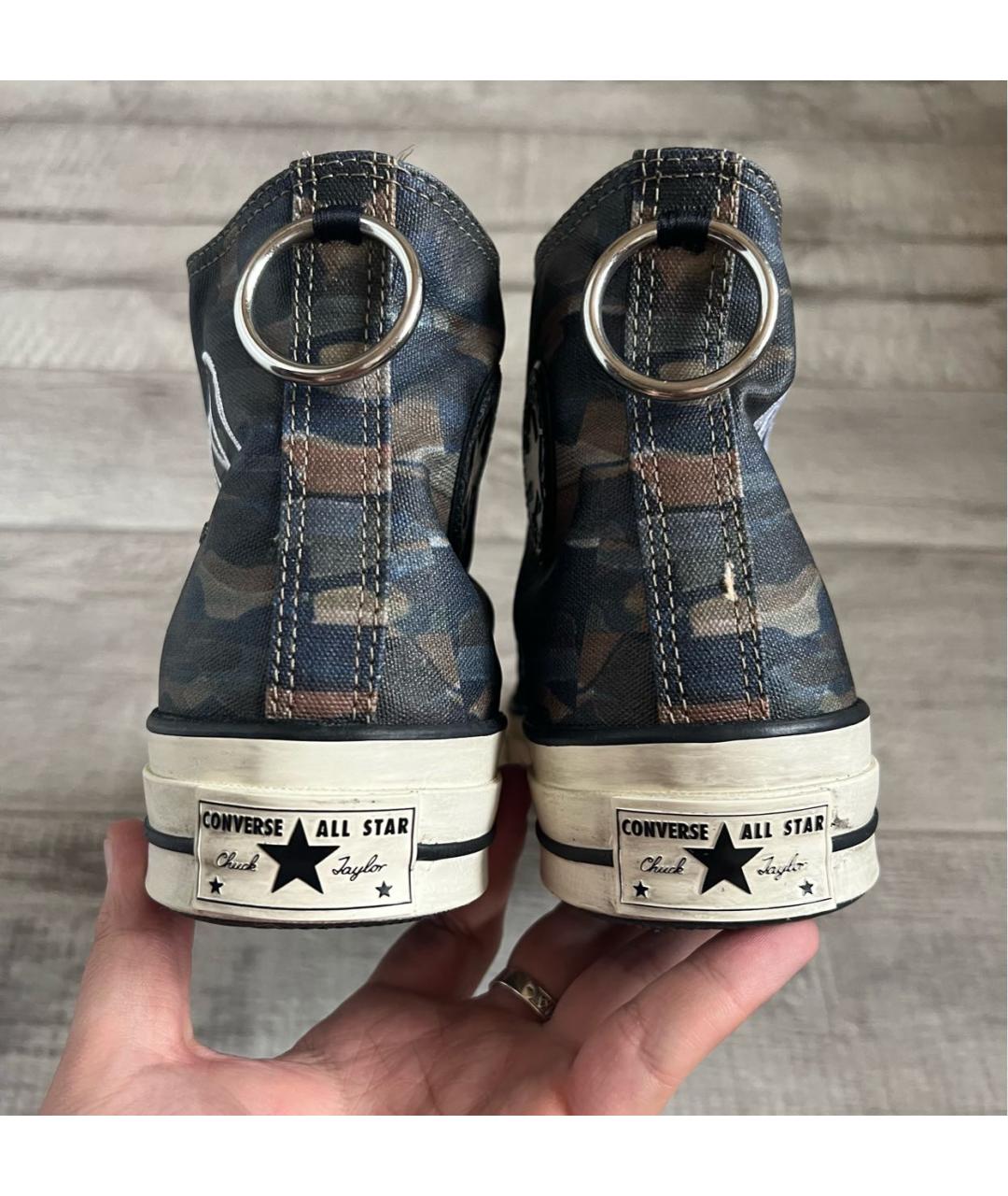 CONVERSE Хаки текстильные высокие кроссовки / кеды, фото 5