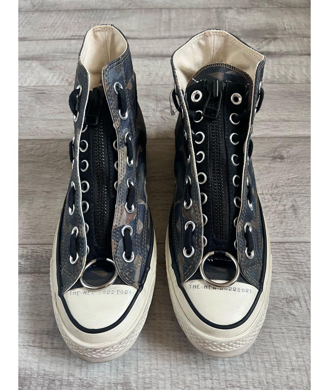 CONVERSE Хаки текстильные высокие кроссовки / кеды, фото 3